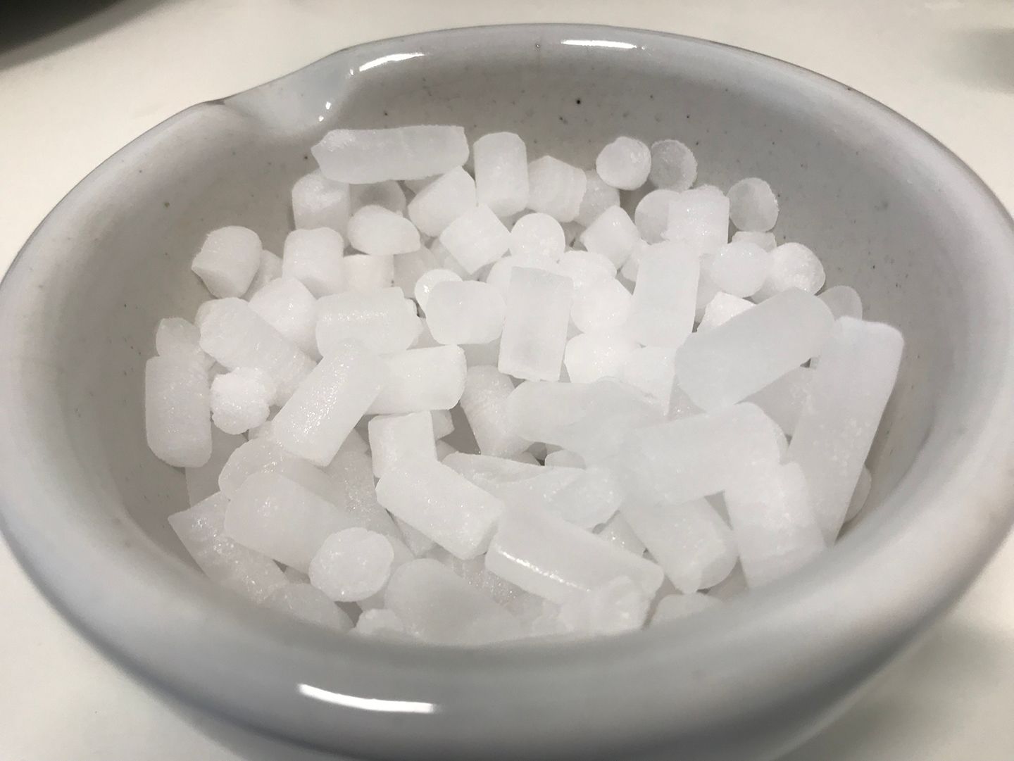 Dry Ice Pellets in bowl